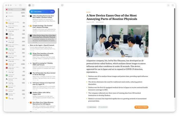 SCREENSHOT: MAIN READER + SUMMARY