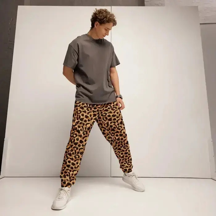 Stylish Unisex Track Pants Bold Leopard Print Design.webp
