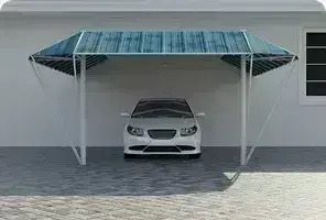 closed car shed design.webp