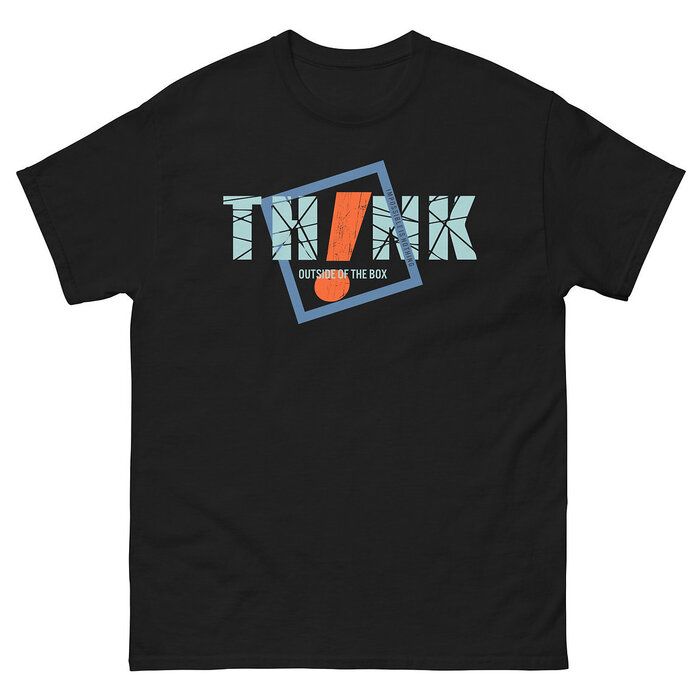 Think Outside The Box Typography T-Shirt for Casual Wear.jpg